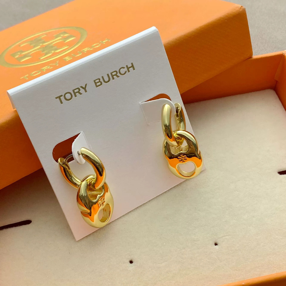 Tory Burch Gold Plated Copper Detachable Dual Metal Earrings